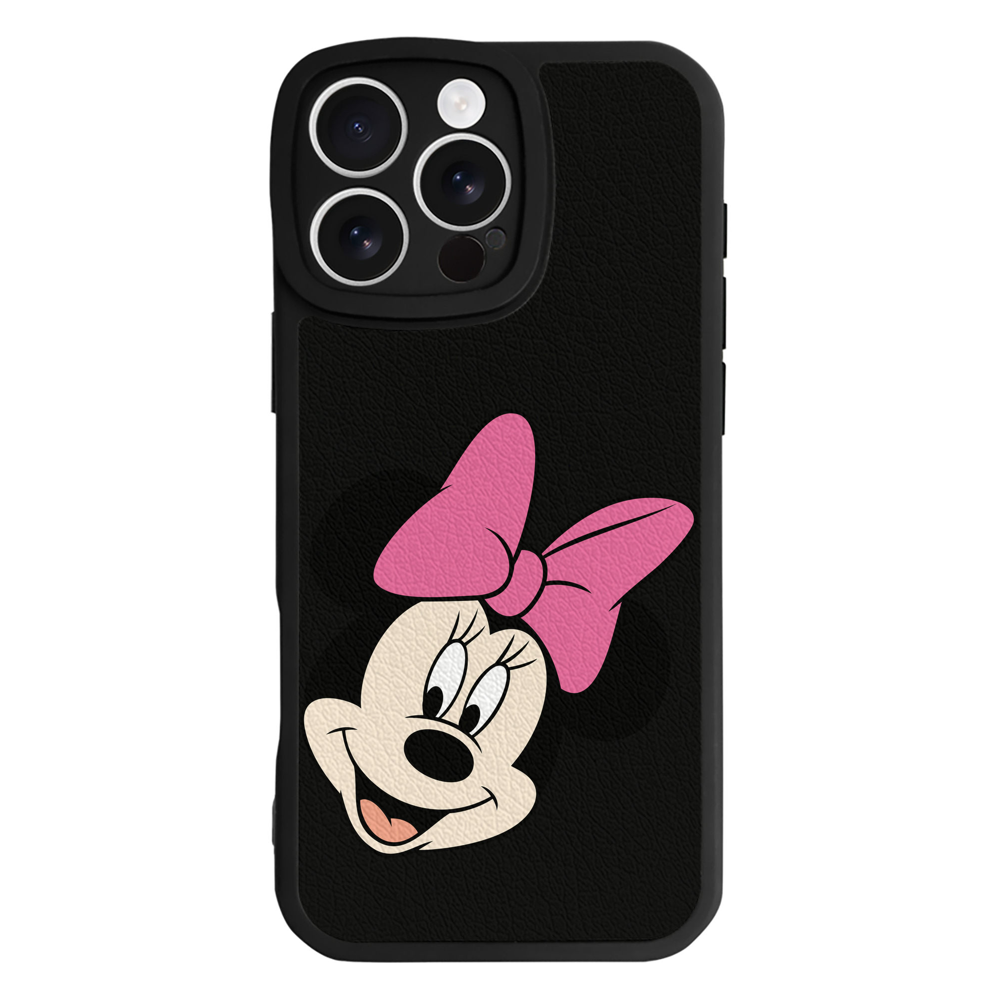 （画像用） ミッキーマウス Mickey Mouse 【iPhone 16シリーズ対応】シリコンスマホケース（レザー調） 材質：シリコン